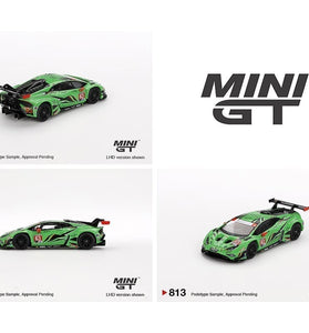 Mini GT 1:64 Lamborghini Huracán GT3 EVO2 #63 Iron Lynx IMSA 2023 Daytona 24 Hrs. #813