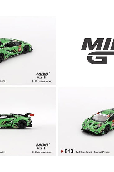 Mini GT 1:64 Lamborghini Huracán GT3 EVO2 #63 Iron Lynx IMSA 2023 Daytona 24 Hrs. #813