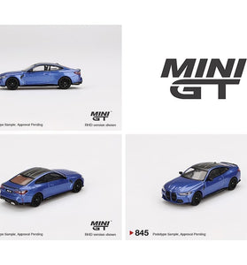 Mini GT 1:64 BMW M4 Competition (G82) – Portimao Blue – Limited Edition #845