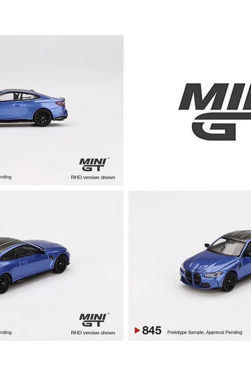 Mini GT 1:64 BMW M4 Competition (G82) – Portimao Blue – Limited Edition #845