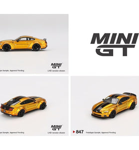 Mini GT 1:64 LB-Works Ford Mustang – LB Gold – Limited Edition #847