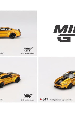 Mini GT 1:64 LB-Works Ford Mustang – LB Gold – Limited Edition #847