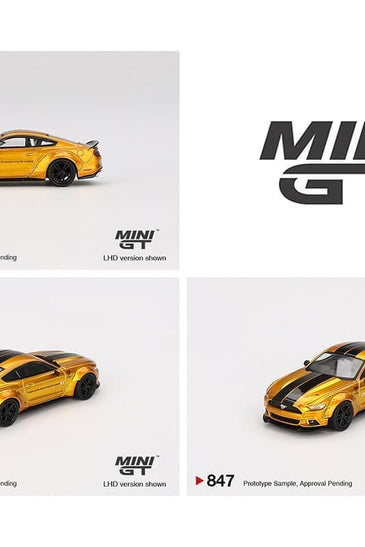 Mini GT 1:64 LB-Works Ford Mustang – LB Gold – Limited Edition #847
