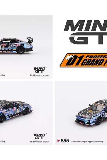 Mini GT 1:64 Japan Exclusive Nissan Silvia (S15) D-MAX #70 D-MAX Racing 2023 D1 Grand Prix #855