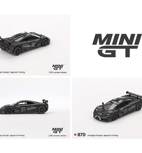 Mini GT 1:64 McLaren F1 GTR #59 1995 Le Mans 24Hr Winner – Post-Race Weathered Matte Black