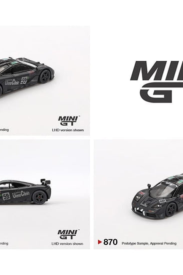 Mini GT 1:64 McLaren F1 GTR #59 1995 Le Mans 24Hr Winner – Post-Race Weathered Matte Black