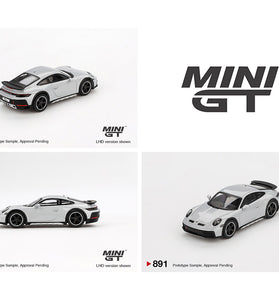 Mini GT 1:64 Porsche 911 Dakar – Ice Gray Metallic #891