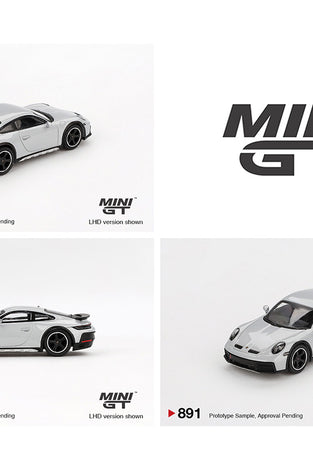 Mini GT 1:64 Porsche 911 Dakar – Ice Gray Metallic #891