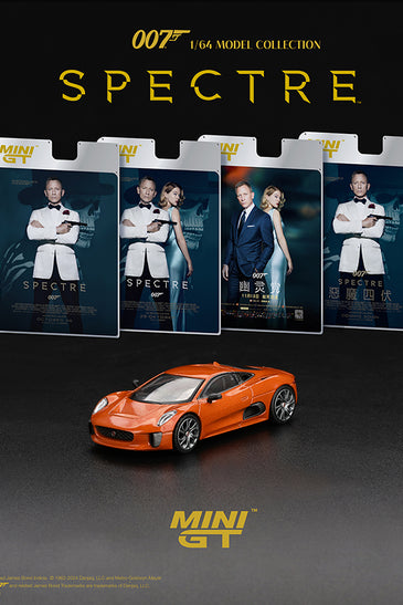 Mini GT 1:64 Jaguar C-X75 James Bond 007 Spectre – English Packaging