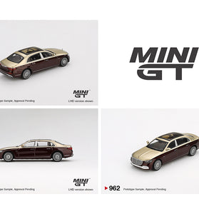 Mini GT 1:64 Mercedes-Maybach S680 – Gold / Dark Red Metallic