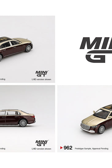 Mini GT 1:64 Mercedes-Maybach S680 – Gold / Dark Red Metallic