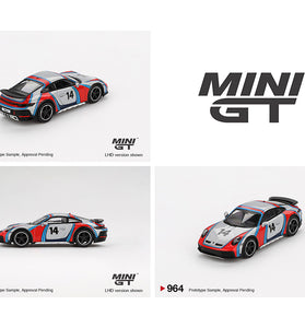 Mini GT 1:64 Porsche 911 Dakar “Rally 1974” – Ice Grey Metallic