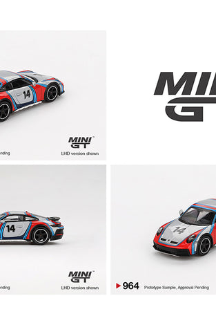 Mini GT 1:64 Porsche 911 Dakar “Rally 1974” – Ice Grey Metallic