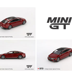 Mini GT 1:64 Mercedes-Benz EQS 580 4MATIC – Red Metallic