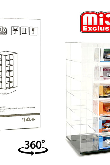 Showcase 1:64 Large 24-Car Display Desk Top Spinner (8″x 8″x16.5″)