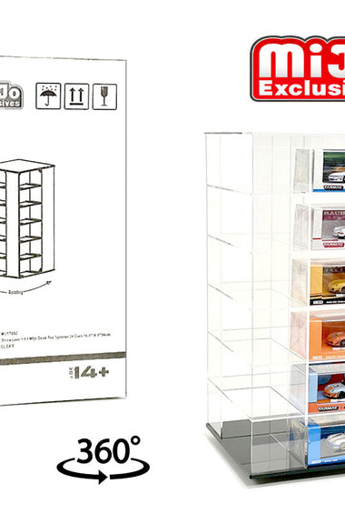 Showcase 1:64 Large 24-Car Display Desk Top Spinner (8″x 8″x16.5″)