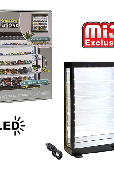 Showcase 1:64 Wall Mount 5 Tiers USB Powered LED Black with Mirror Back – MiJo Exclusives
