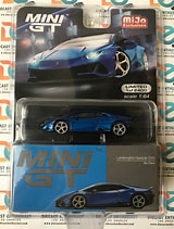 Mini GT 1:64 #229 Mijo Exclusive USA Lamborghini Huracán EVO Blue Eleos