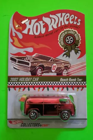 HOT WHEELS 2002 HOLIDAY CAR RED BEACH BOMB TOO