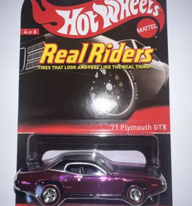 HOT WHEELS RLC REAL RIDERS PINK '71 PLYMOUTH GTX