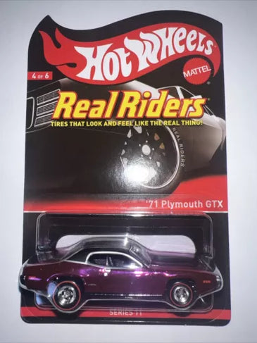HOT WHEELS RLC REAL RIDERS PINK '71 PLYMOUTH GTX