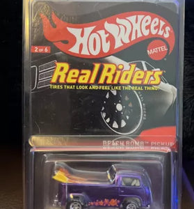 HOT WHEELS RLC REAL RIDERS PURPLE BEACH BOMB PICKUP
