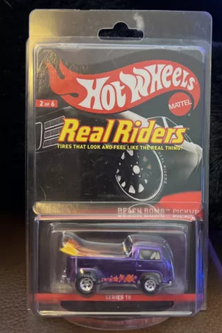 HOT WHEELS RLC REAL RIDERS PURPLE BEACH BOMB PICKUP