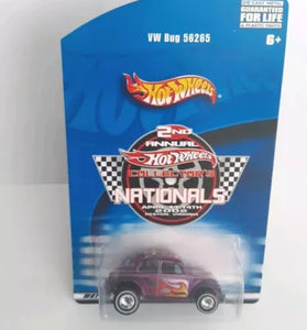 HOT WHEELS 2ND NATIONALS PURPLE VOLKSWAGEN BUG w/RR'S 1/4000