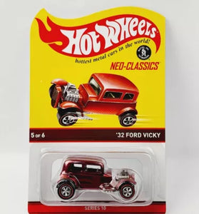 HOT WHEELS RLC NEO CLASSICS RED '32 FORD VICKY