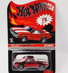 HOT WHEELS RLC RED '69 CAMARO