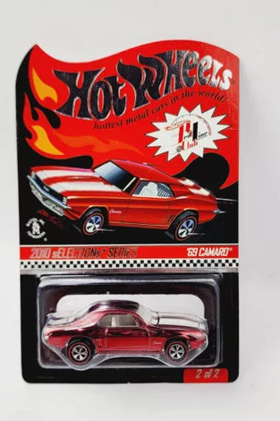 HOT WHEELS RLC RED '69 CAMARO