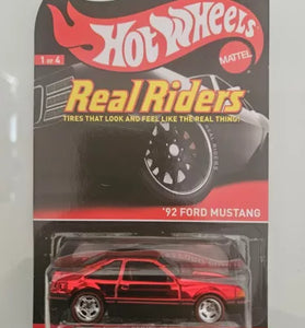 HOT WHEELS RLC REAL RIDERS RED '92 FORD MUSTANG #770