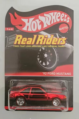 HOT WHEELS RLC REAL RIDERS RED '92 FORD MUSTANG #770