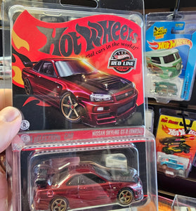 HOT WHEELS RLC RED NISSAN SKYLINE GT-R (BNR34)