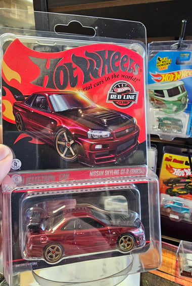 HOT WHEELS RLC RED NISSAN SKYLINE GT-R (BNR34)