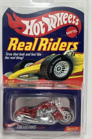 HOT WHEELS RLC REAL RIDERS RED SCORCHIN' SCOOTER