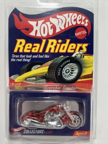 HOT WHEELS RLC REAL RIDERS RED SCORCHIN' SCOOTER