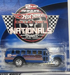 HOT WHEELS 2ND NATIONALS BLUE S'COOL BUS w/RR'S
