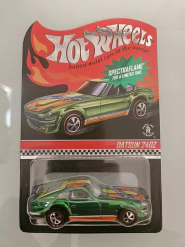 HOT WHEELS RLC SPECTRAFLAME GREEN DATSUN 240Z #874