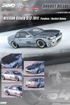 Inno64 Nissan Silvia S13 V1 Silver w/ Carbon Fiber Pandem Rocket Bunny