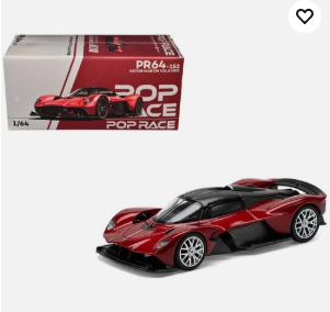 Pop Race PR640152 1/64 Aston Martin Valkyrie Supernova Red Metallic