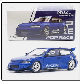 Pop Race PR64-127 Blue Pandem Civic EG6 - 1:64 Diecast Car