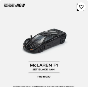 Pop Race 1:64 McLaren F1 Black #230