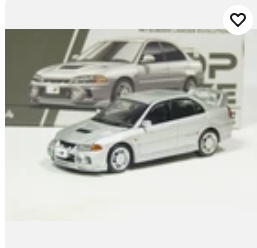 Pop Race 1:64 Mitsubishi Lancer Evolution IV Silver PR64-140