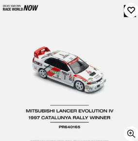 Pop Race Mitsubishi Lancer Evolution IV - 1997 Catalunya Rally Win 1:64 PR640165