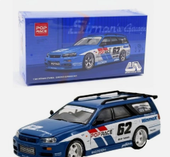 Pop Race Nissan Stagea #62 Simon's Garage 1/64 #171
