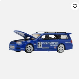 Pop Race PR64-59 Hong Kong GTR R34 Stagea Calsonic #12 1:64