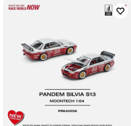 Pop Race 1:64 Pandem Nissan Silvia S13 Moontech #258