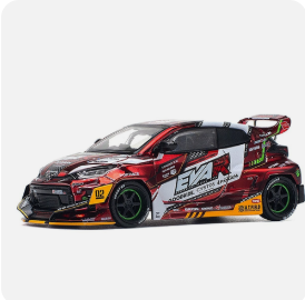POP RACE 1/64 2023 EVA RT PRODUCTION MODEL-02 GOODRIDE GR TOYOTA YARIS PR64126
