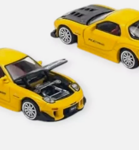 Pop Race PR64-116 Mazda RX-7 FD3S Re-Amemiya Widebody Yellow